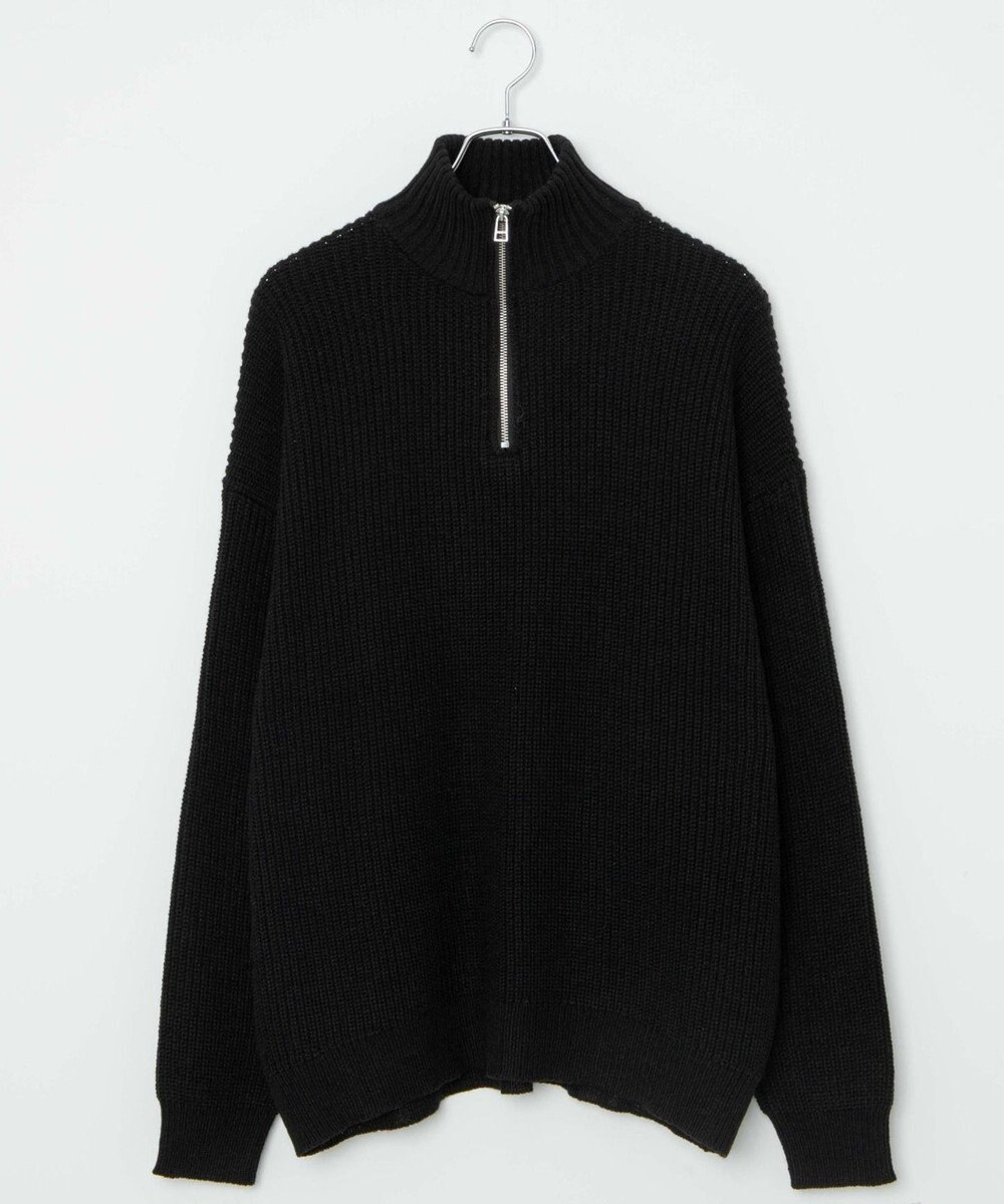 WEGO オーバーフィットハーフジッププルオーバー 