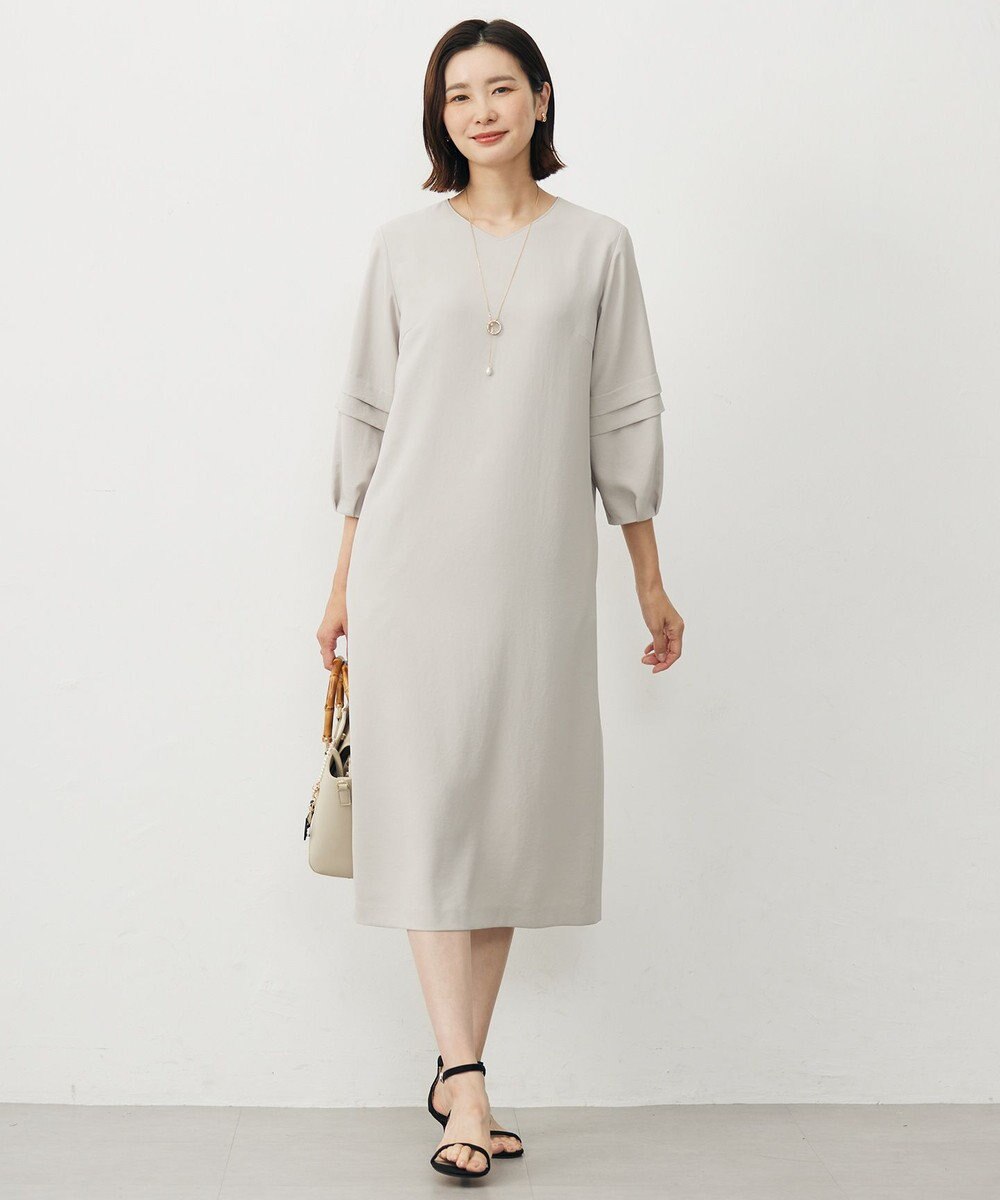 J.PRESS LADIES 【洗える・吸水速乾・接触冷感・セットアップ対応】Light ジョーゼット ワンピース 