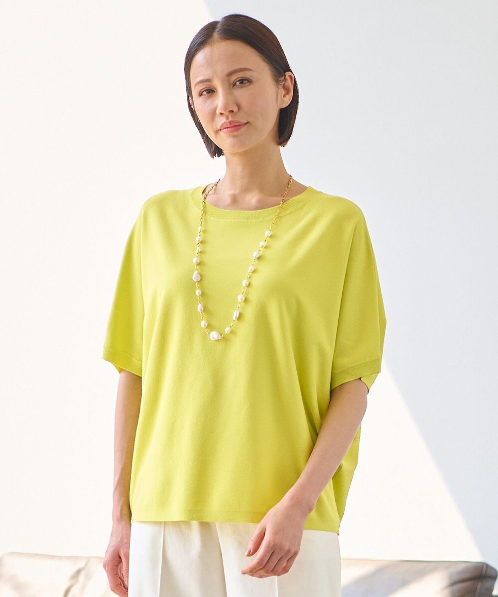 自由区 【好評につき新色追加・9色展開・洗える・XSサイズあり】クレープストレッチドルマン ニット 