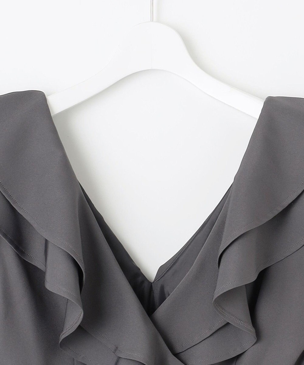 Feroux フリルデザイン サロペット パンツ 