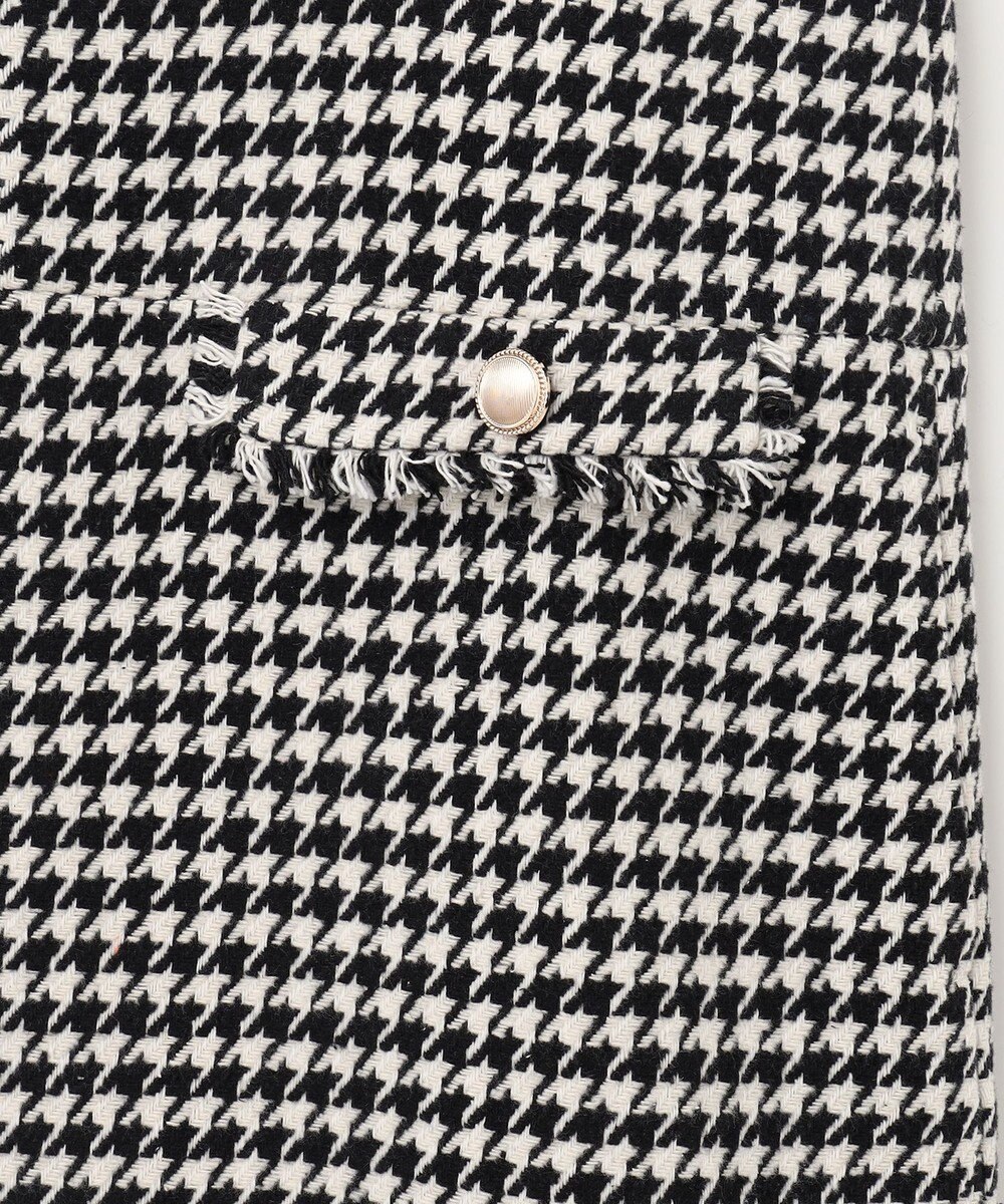 Feroux 【洗える】キーネックミディ ジャンスカ 