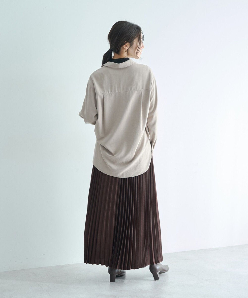 YECCA VECCA サテンプリーツスカート 