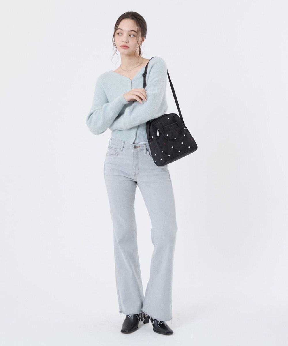 LeSportsac N/S MINI SATCHEL/レッド/ホワイトハートEMB 