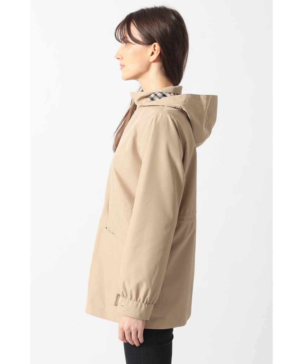 DAKS フーデッドライトタフタブルゾン 