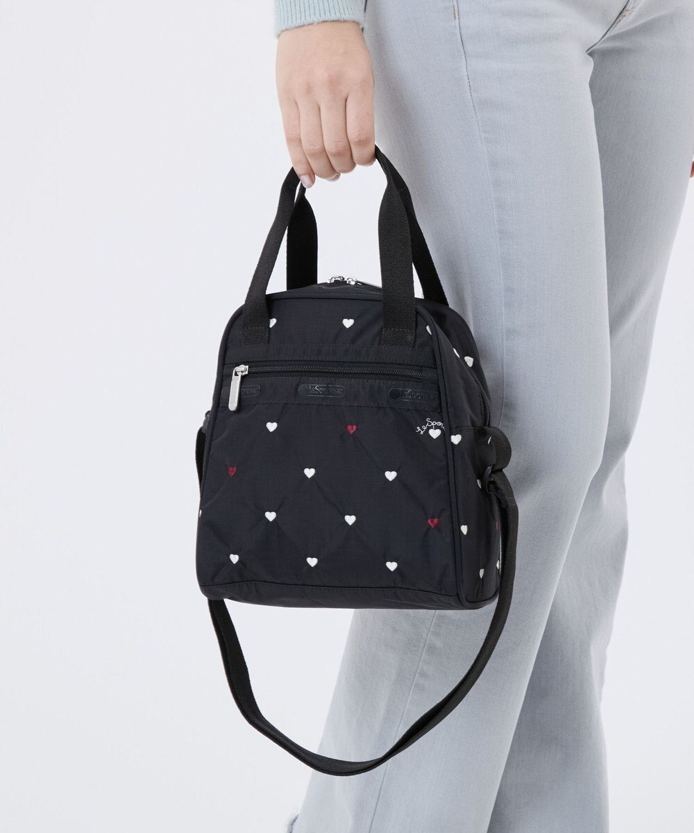 LeSportsac N/S MINI SATCHEL/レッド/ホワイトハートEMB 