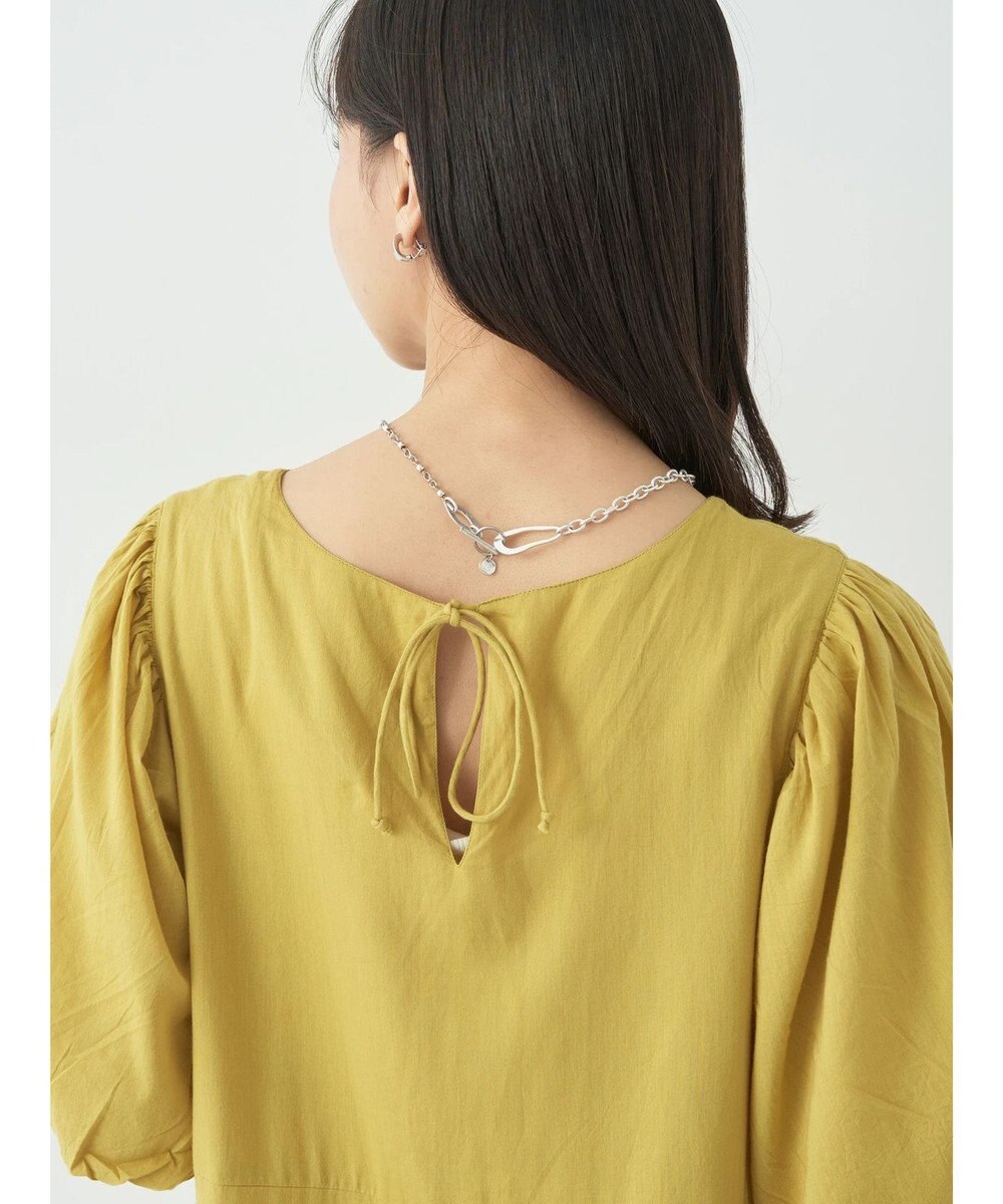 earth music&ecology コットンボイルパフスリーブワンピース 