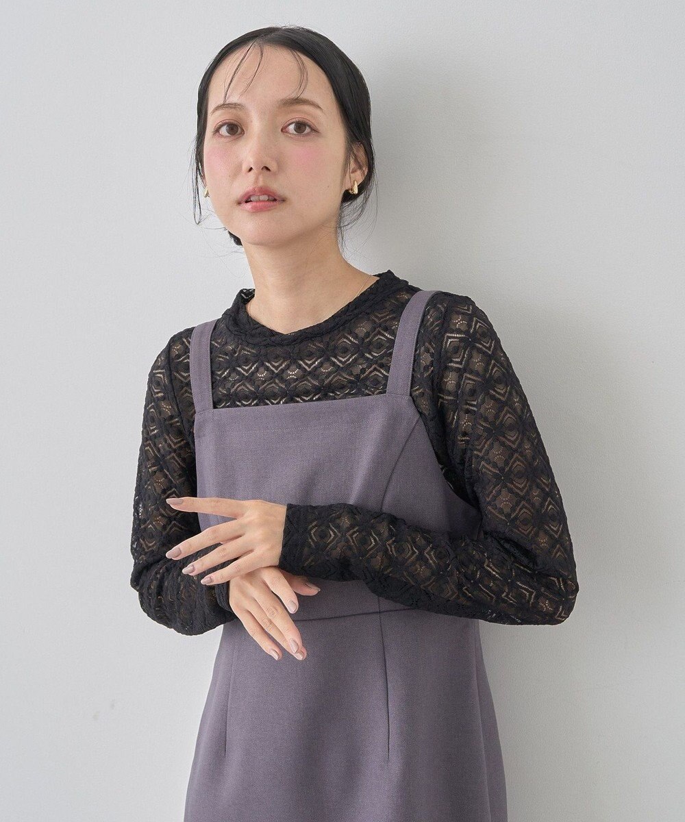 earth music&ecology フラワーレースプルオーバー 