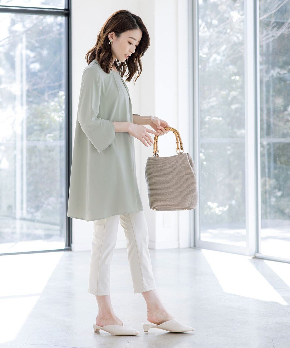 Tiaclasse L 【洗える】花びらスリーブチュニック 