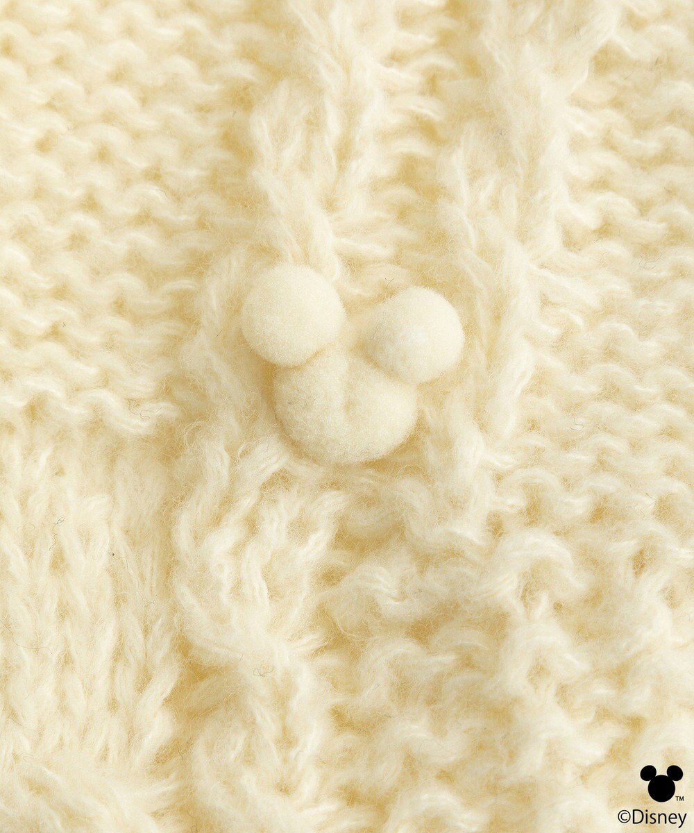 earth music&ecology 【予約】Disney/ポイントミッキーケーブルニット 