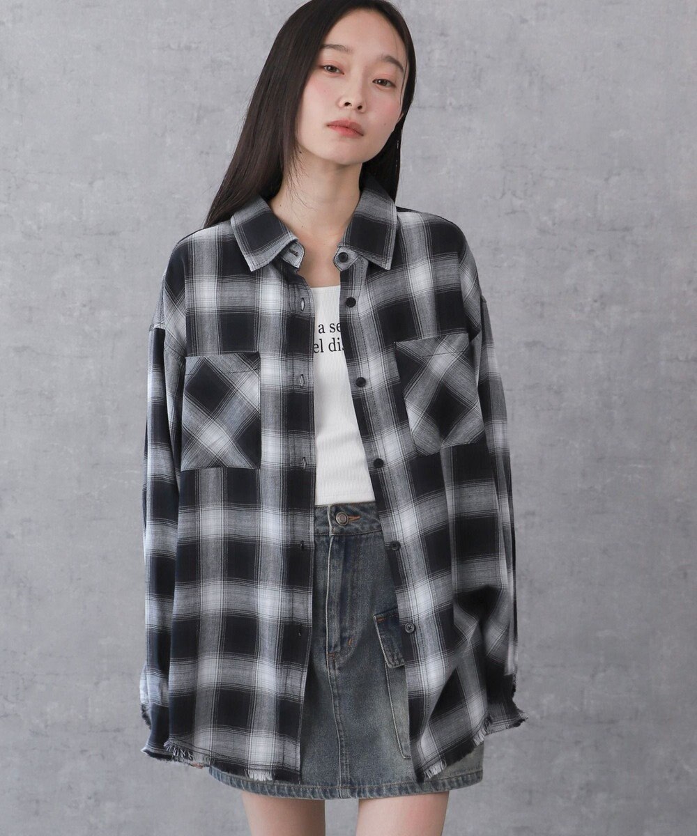 WEGO チェックBIGシャツ 