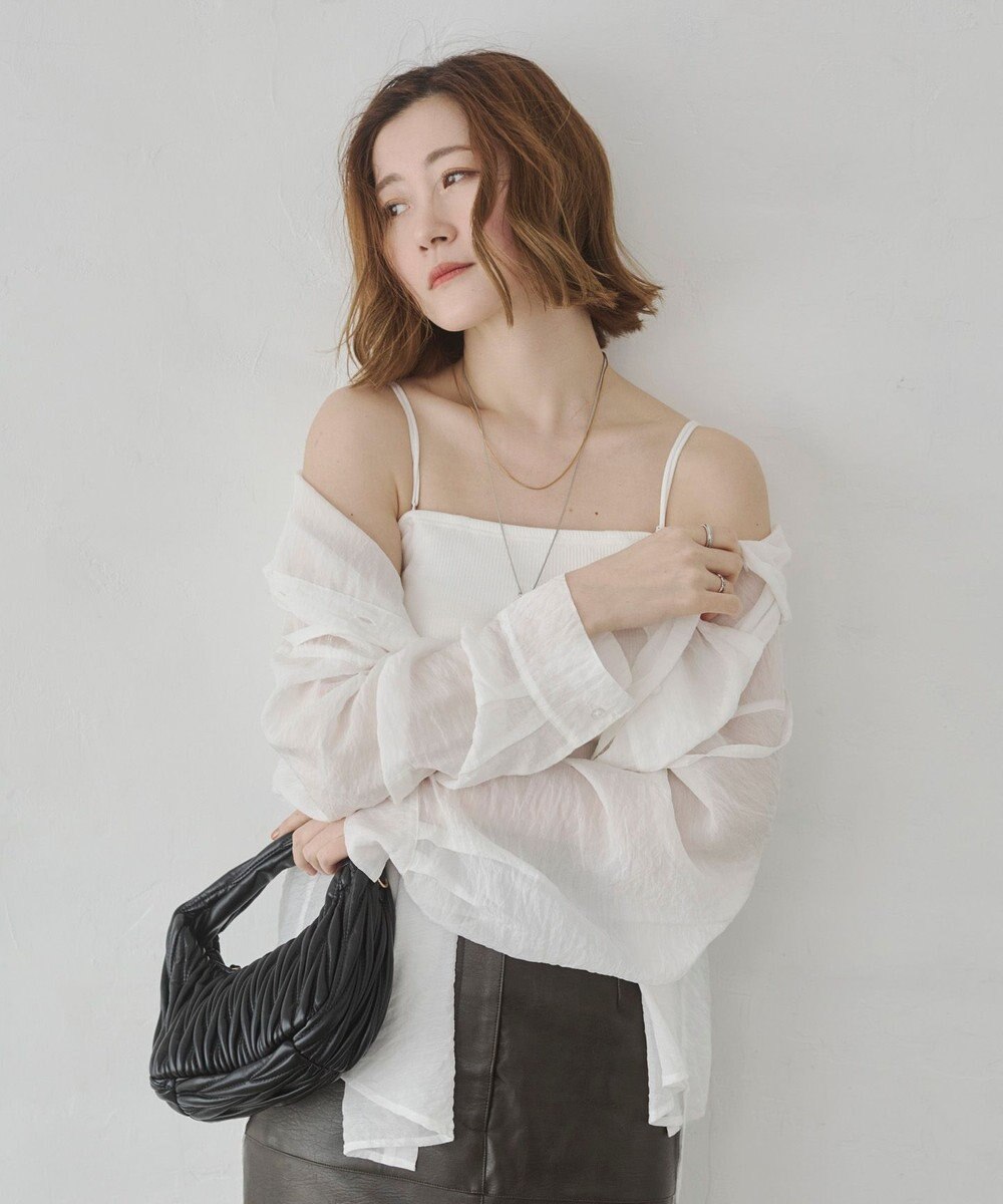 WEGO 【カップ付き】接触冷感なちゅ盛れ2WAYカップインキャミ 