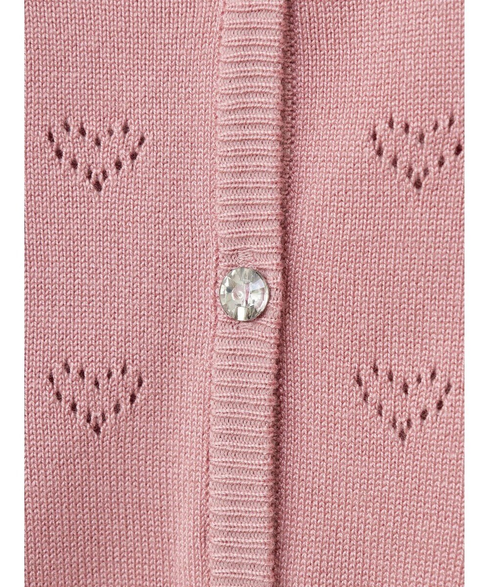 Green Parks ・ｓｗｉｎｇ　ｂｙ　ハート柄スカシニットカーディガン 