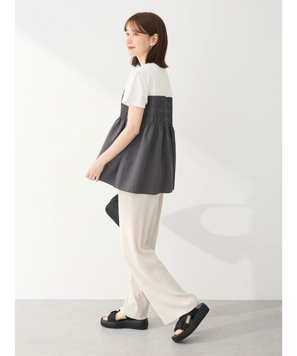 Green Parks シャーリングサテンドッキングプルオーバー 