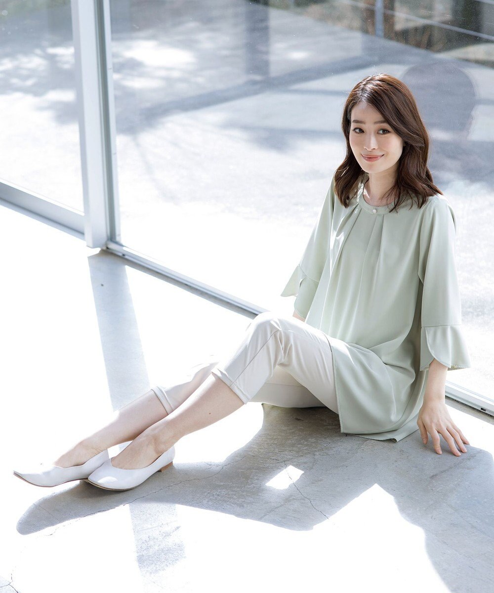 Tiaclasse L 【洗える】花びらスリーブチュニック 