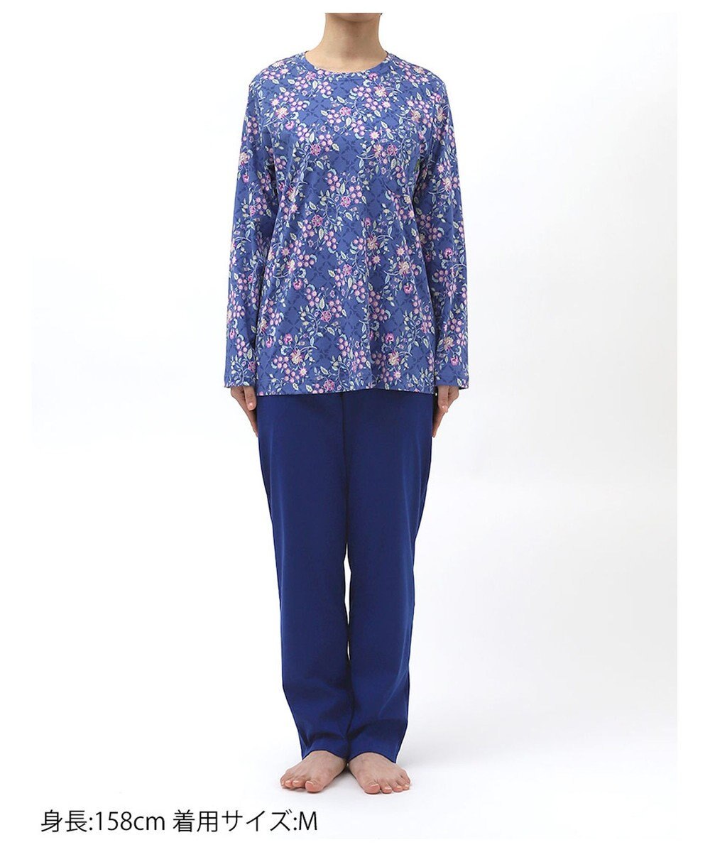 WACOAL ミントン 長袖 長ズボン パジャマ 綿100%(本体) NDX552 /ワコール 