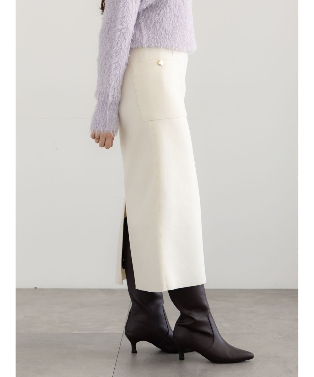 Te chichi メルトンジャージーナロースカート 