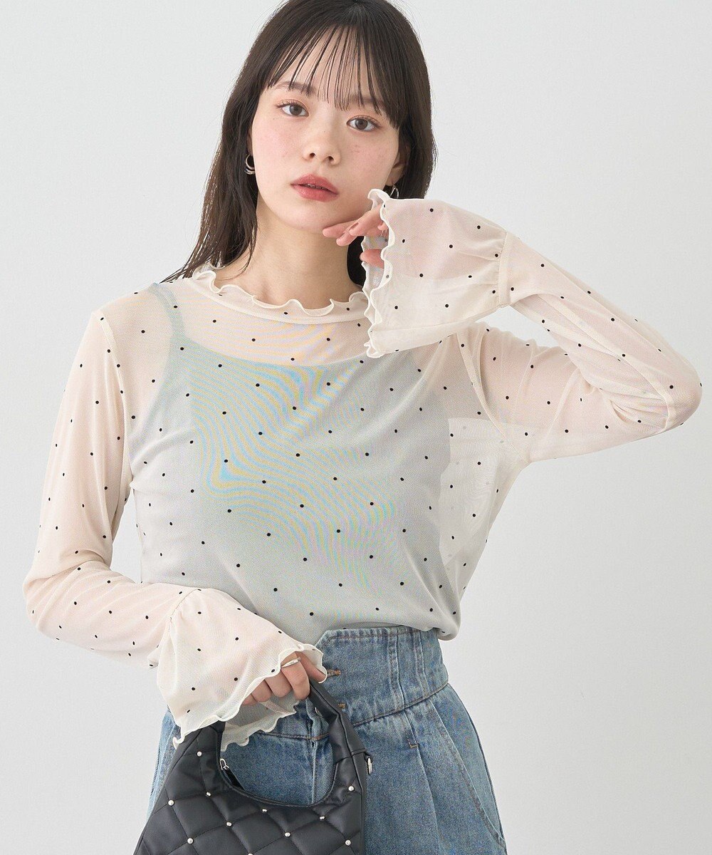 earth music&ecology フロッキードットメロープルオーバー 