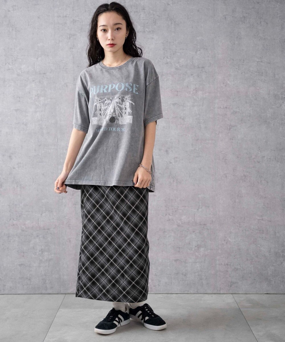 WEGO 【綿100%】ヴィンテージウォッシュグラフィックTシャツ 