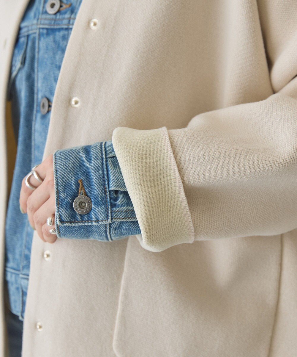 AMERICAN HOLIC Wフェイスラウンドヘム ラグランニットカーディガン 