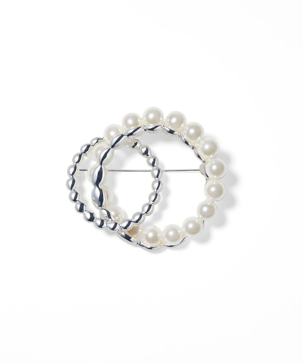 ICB パールサークルブローチ 