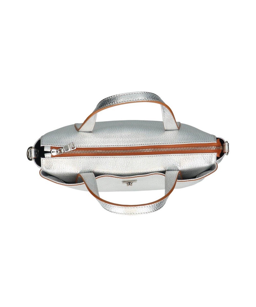 INTER-CHAUSSURES 【RIPANI】シャインシルバーレザー2WAYバッグ 