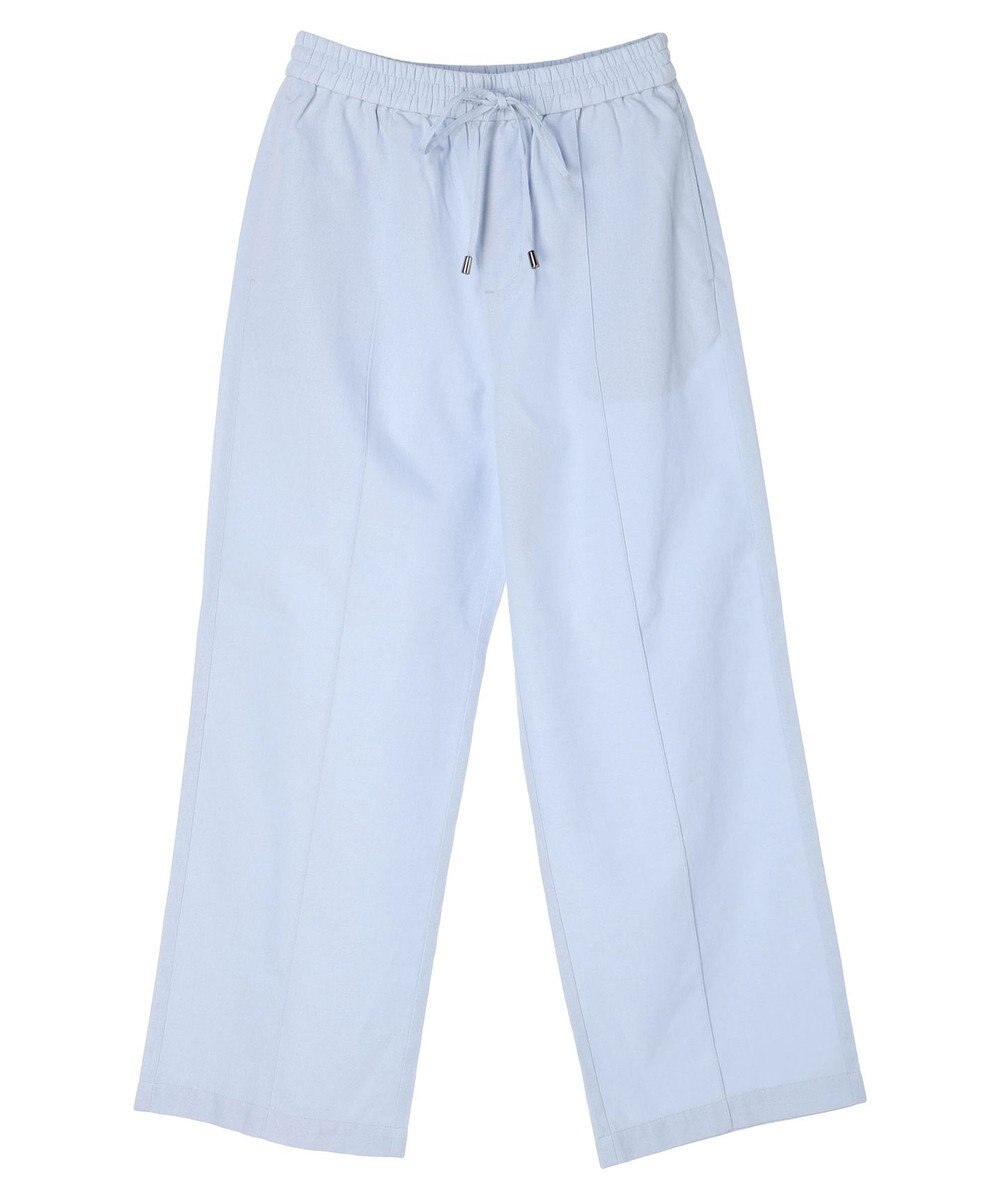 Green Parks 綿麻混イージーワイドパンツ 