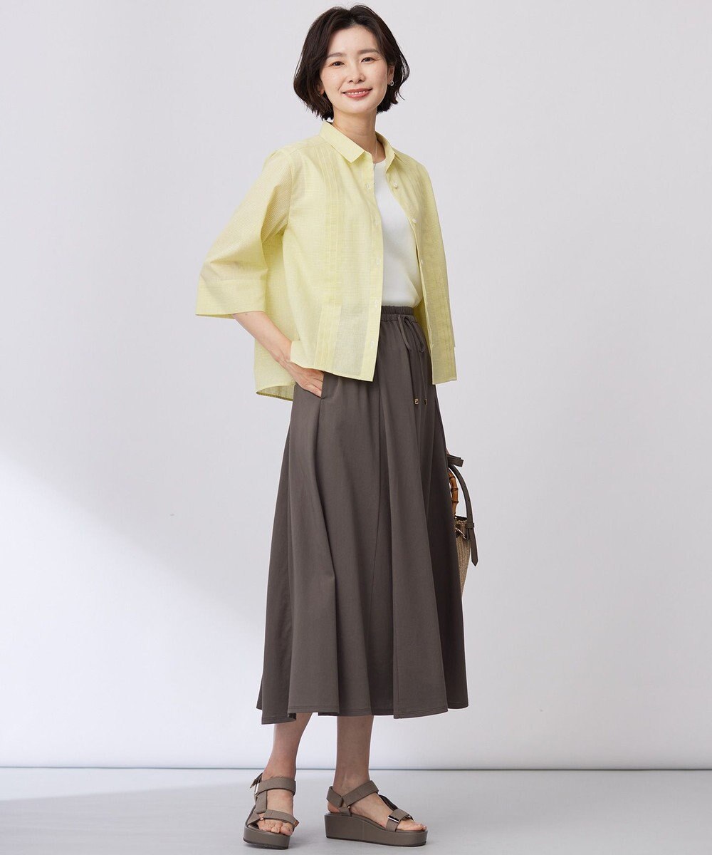 J.PRESS LADIES 【洗える】トリコットバイオ フレア スカート 