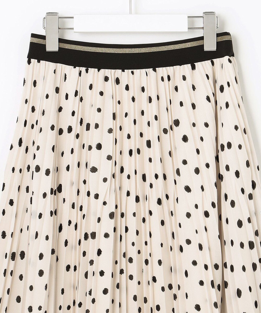 自由区 【セットアップ可】ドットプリント プリーツスカート 