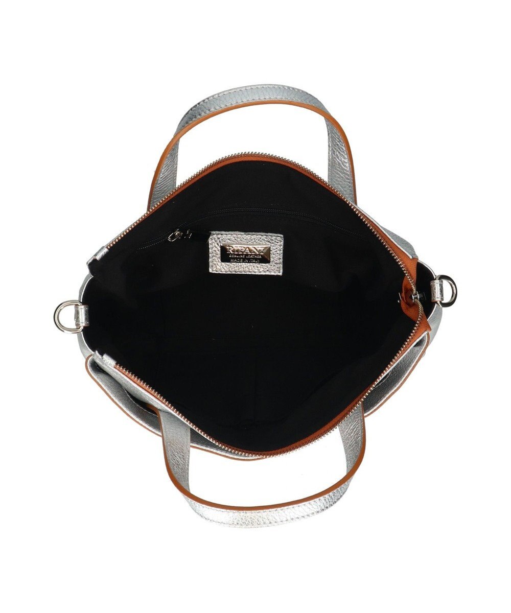 INTER-CHAUSSURES 【RIPANI】シャインシルバーレザー2WAYバッグ 