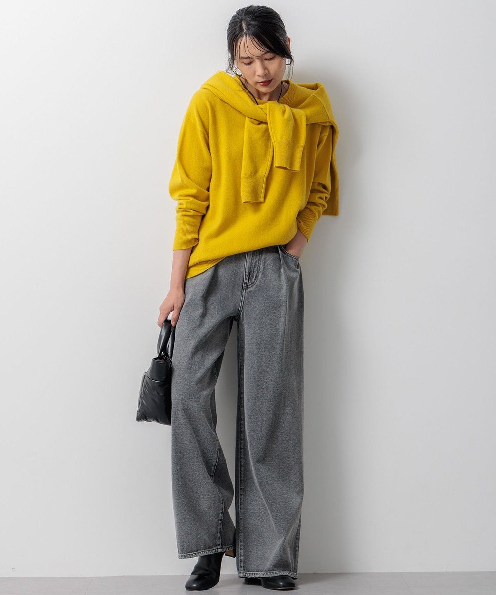 23区 【Oggi2月号掲載/洗える】ピュアカシミヤ クルーネック ニット 