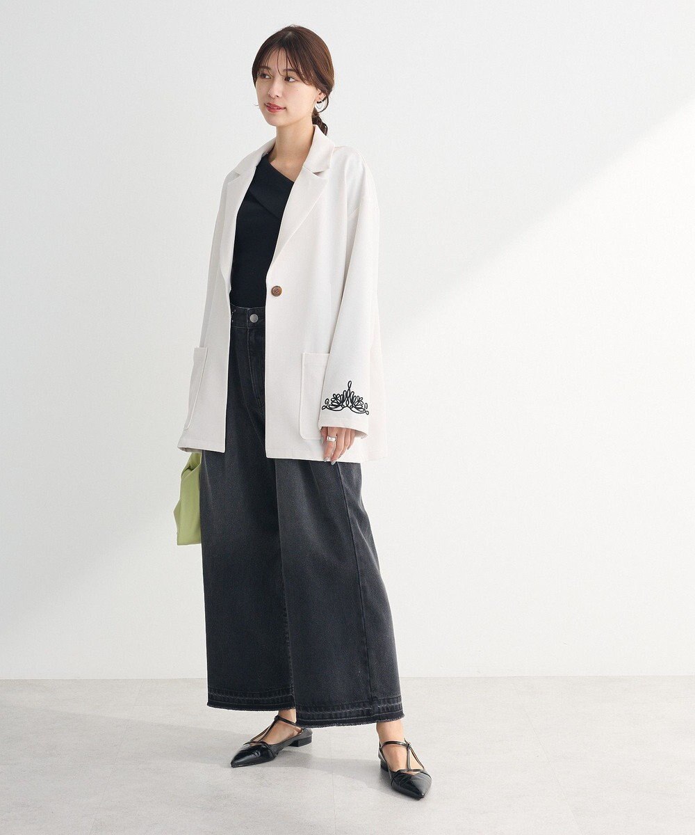 Green Parks ・ＥＬＥＮＣＡＲＥ　ＤＵＥ　袖コード刺繍ジャケッ 