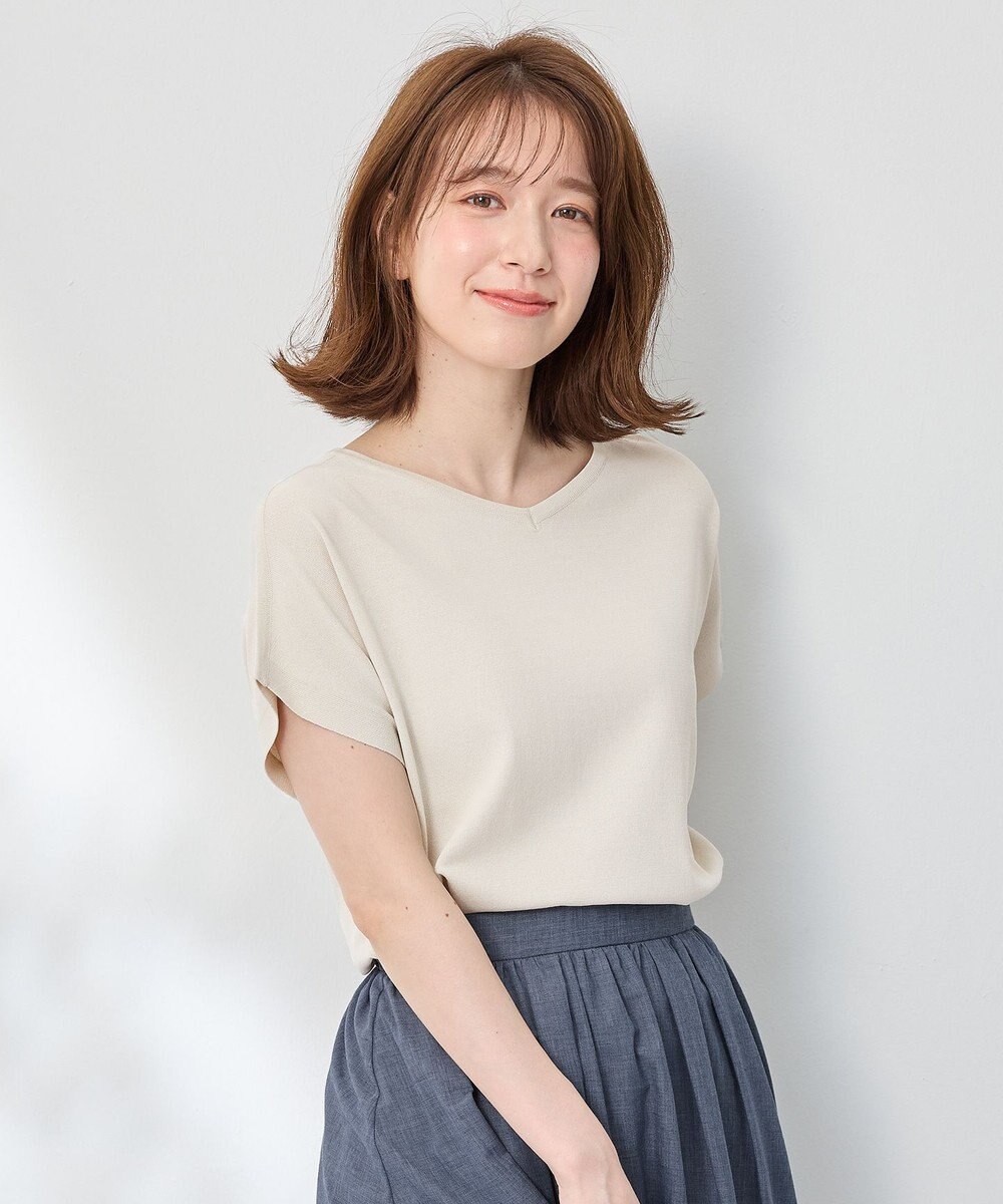 ANY L ハーフスリーブニット 