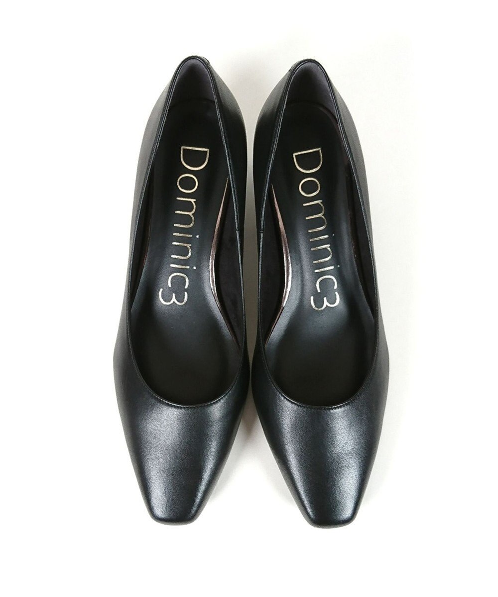 Dominic3 晴雨兼用 スクエアトゥ レザーパンプス 