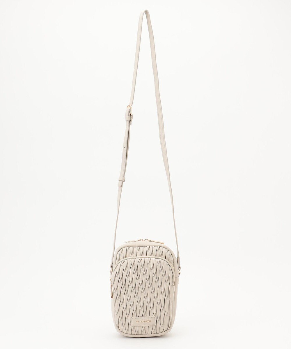 LA BAGAGERIE ランダムプリーツショルダーバッグ タテ 