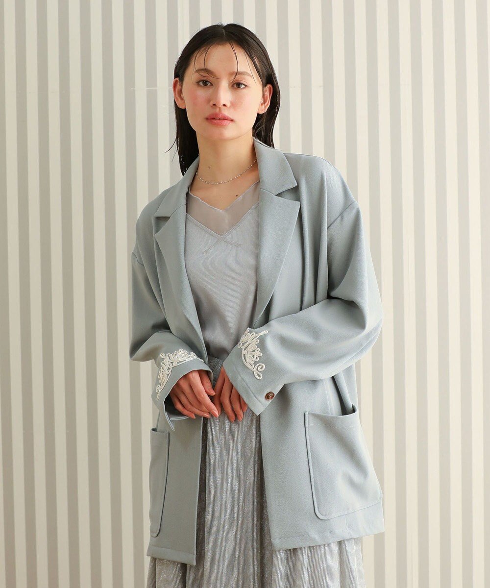 Green Parks ・ＥＬＥＮＣＡＲＥ　ＤＵＥ　袖コード刺繍ジャケッ 