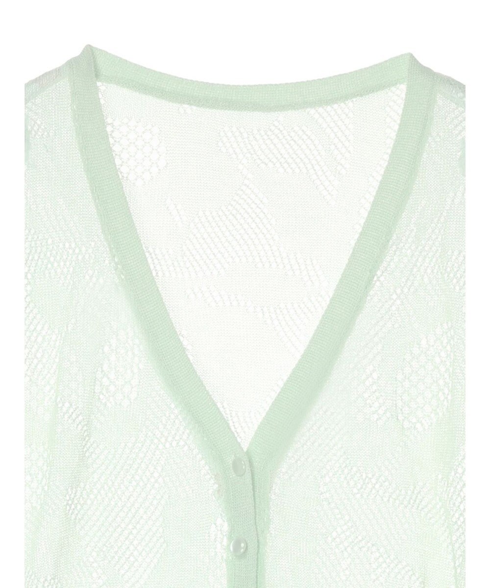 earth music&ecology 花柄シアーカーディガン 