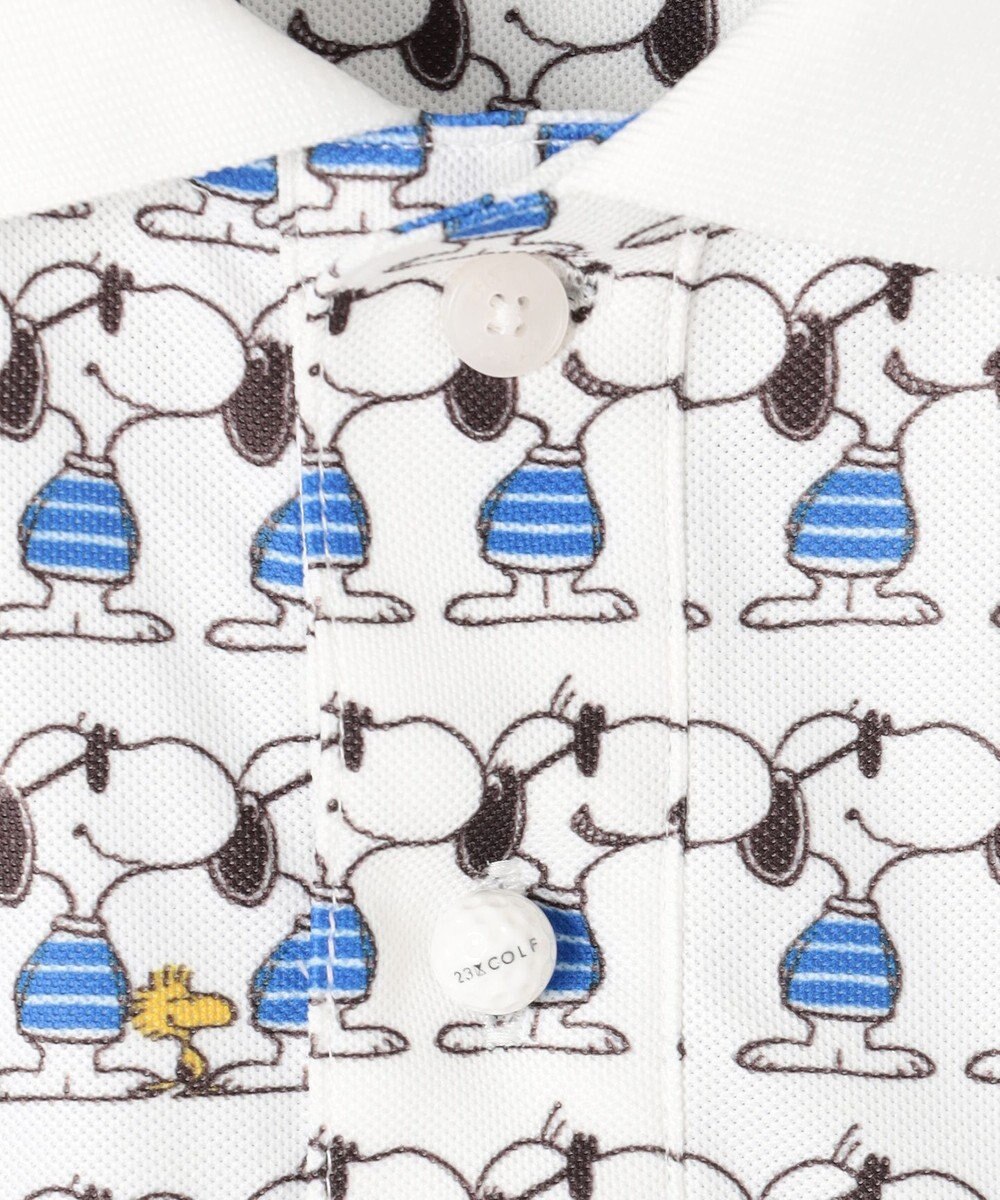 23区GOLF 【PEANUTS】【MEN】スヌーピーコラボ 総柄ポロシャツ 
