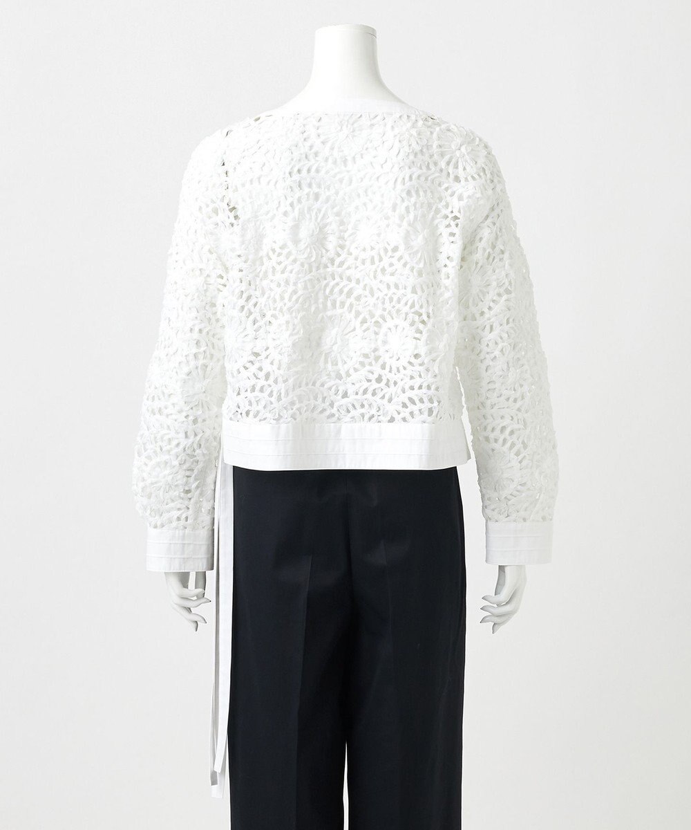 23区 【GOLD LABEL】オーガンジーテープエンブロイダリー ブラウス 