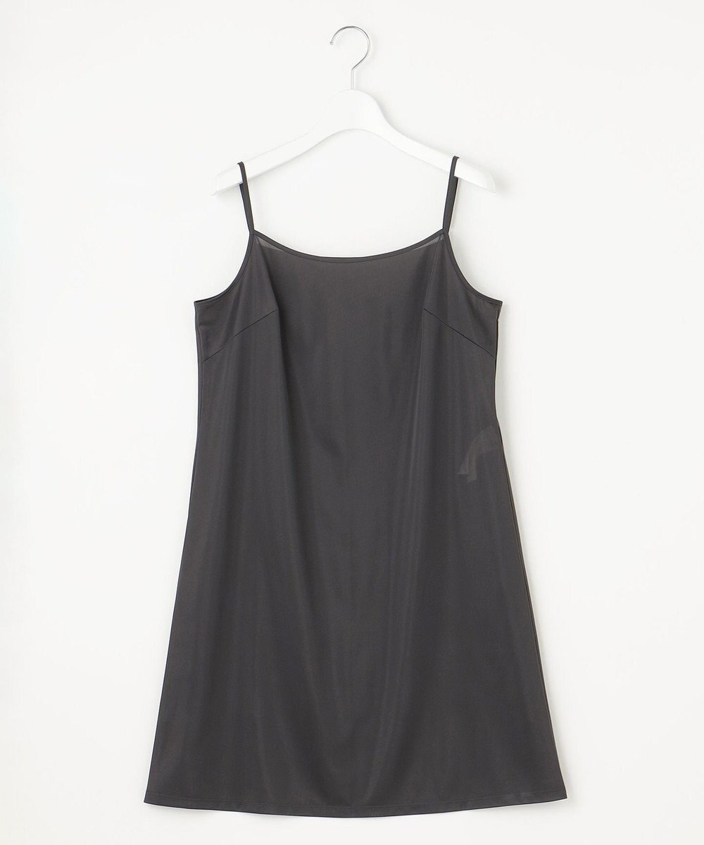 自由区 【洗える】モノトーンフラワープリント ワンピース 