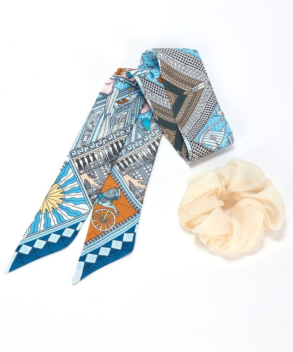 Tiaclasse 【2type】スカーフ柄シュシュ 