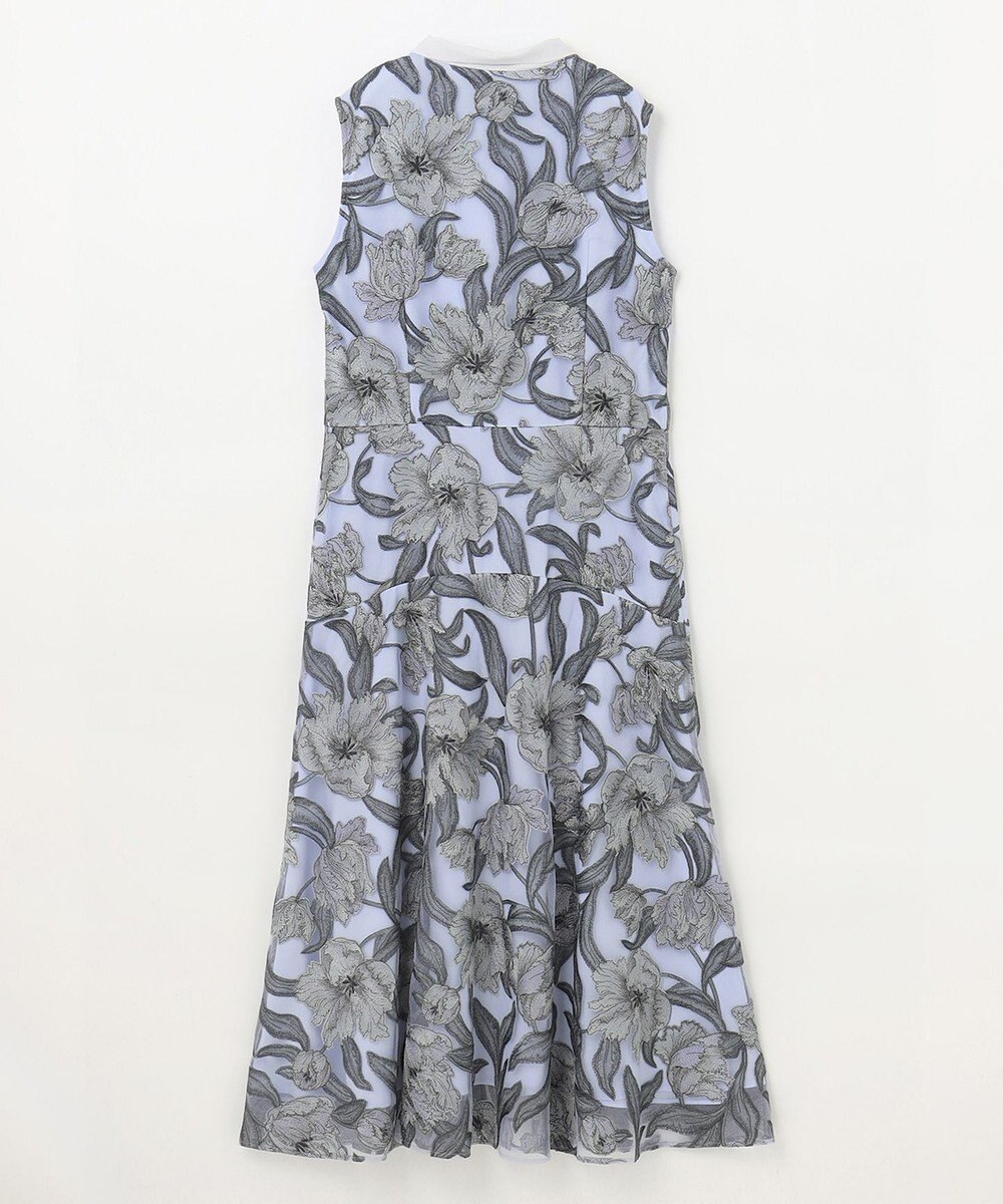 GRACE CONTINENTAL フラワー刺繍ミディドレス 