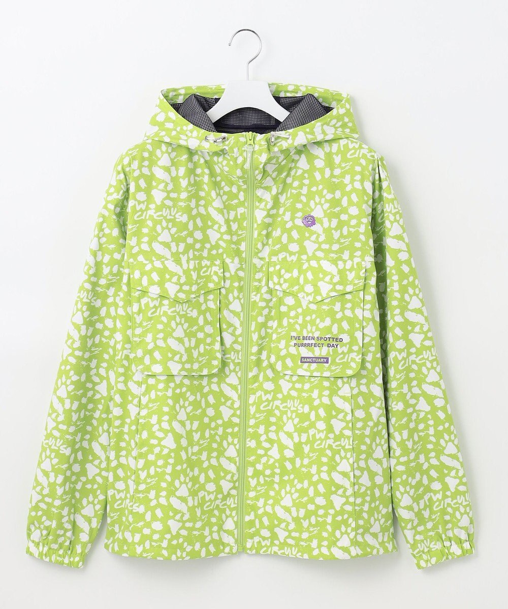 PW CIRCULUS 今が旬！【MEN】【洗える/ストレッチ】アニマルプリント ジップアップ フーデッド ブルゾン 