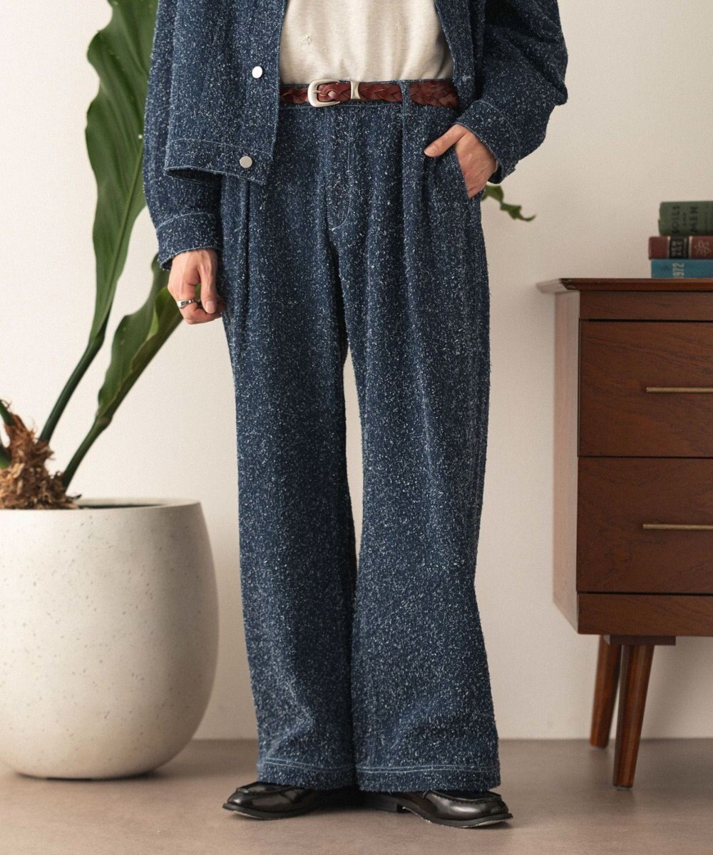 WEGO ネップデニムバギーパンツ 