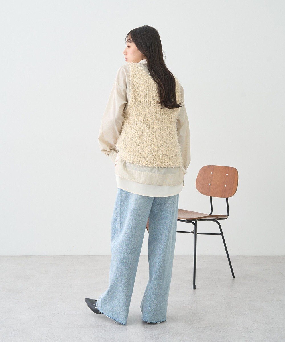 earth music&ecology ポンポンヤーンベスト 