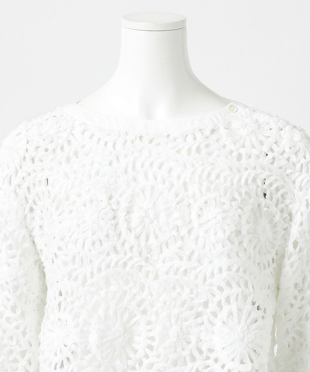 23区 【GOLD LABEL】オーガンジーテープエンブロイダリー ブラウス 