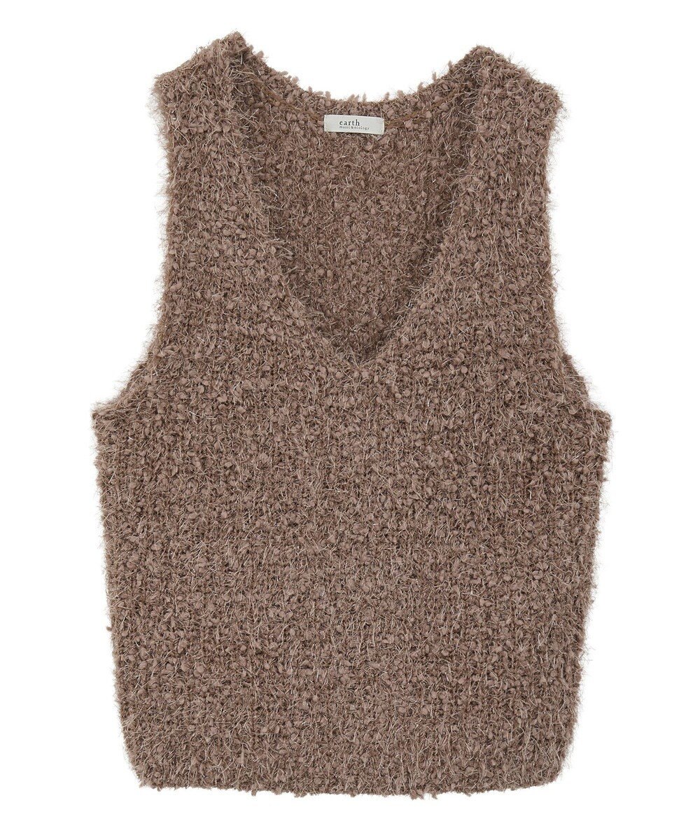 earth music&ecology ポンポンヤーンベスト 