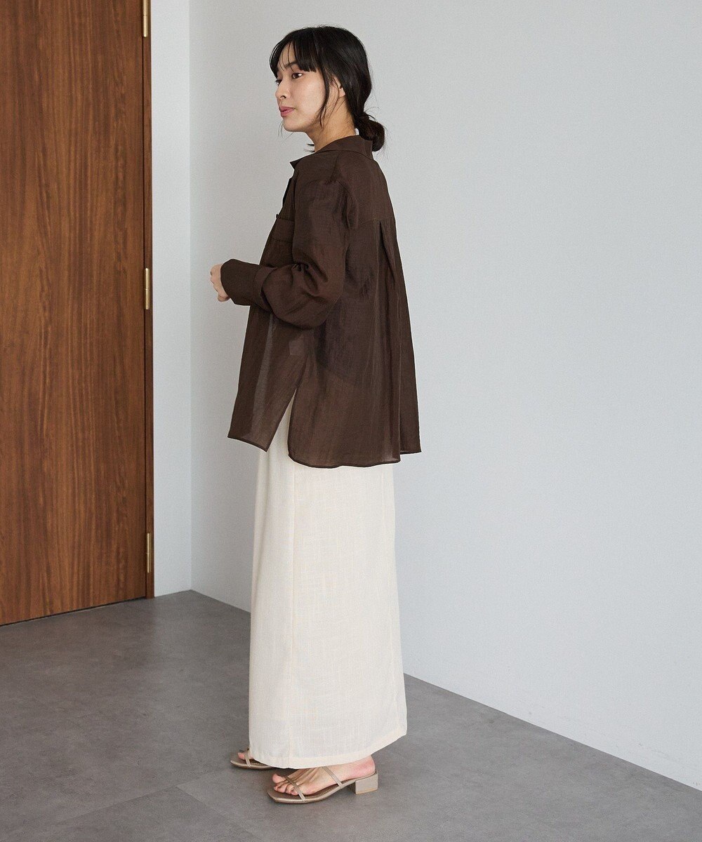 CRAFT STANDARD BOUTIQUE シアーオープンカラーシャツ 