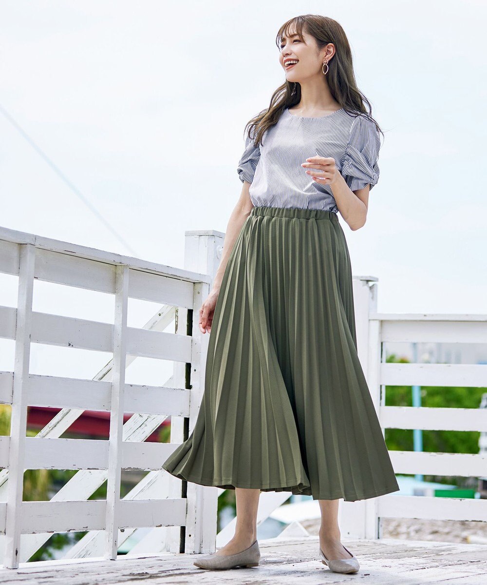 Tiaclasse 【洗える】リボン袖ブラウス 