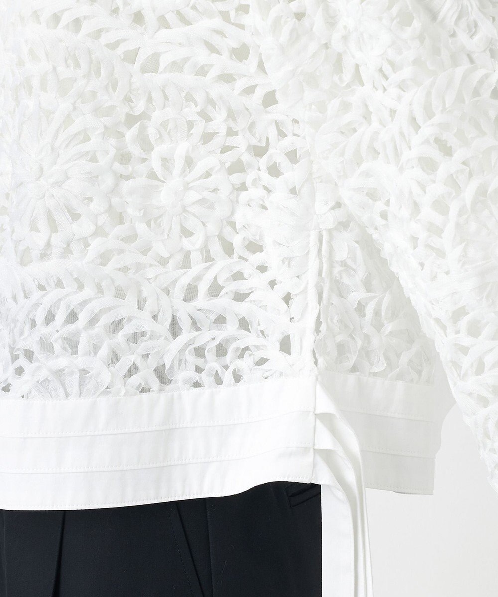 23区 【GOLD LABEL】オーガンジーテープエンブロイダリー ブラウス 