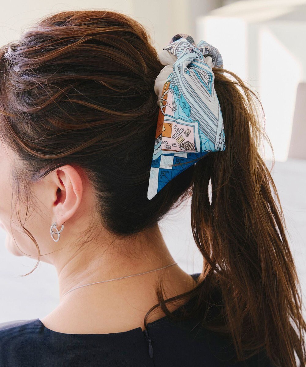 Tiaclasse 【2type】スカーフ柄シュシュ 